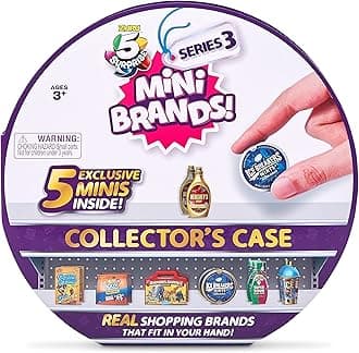Mini Brands Series 3 Collector's Case - Store & Display 30 Minis with 5 Exclusive Minis by ZURU, Multi
