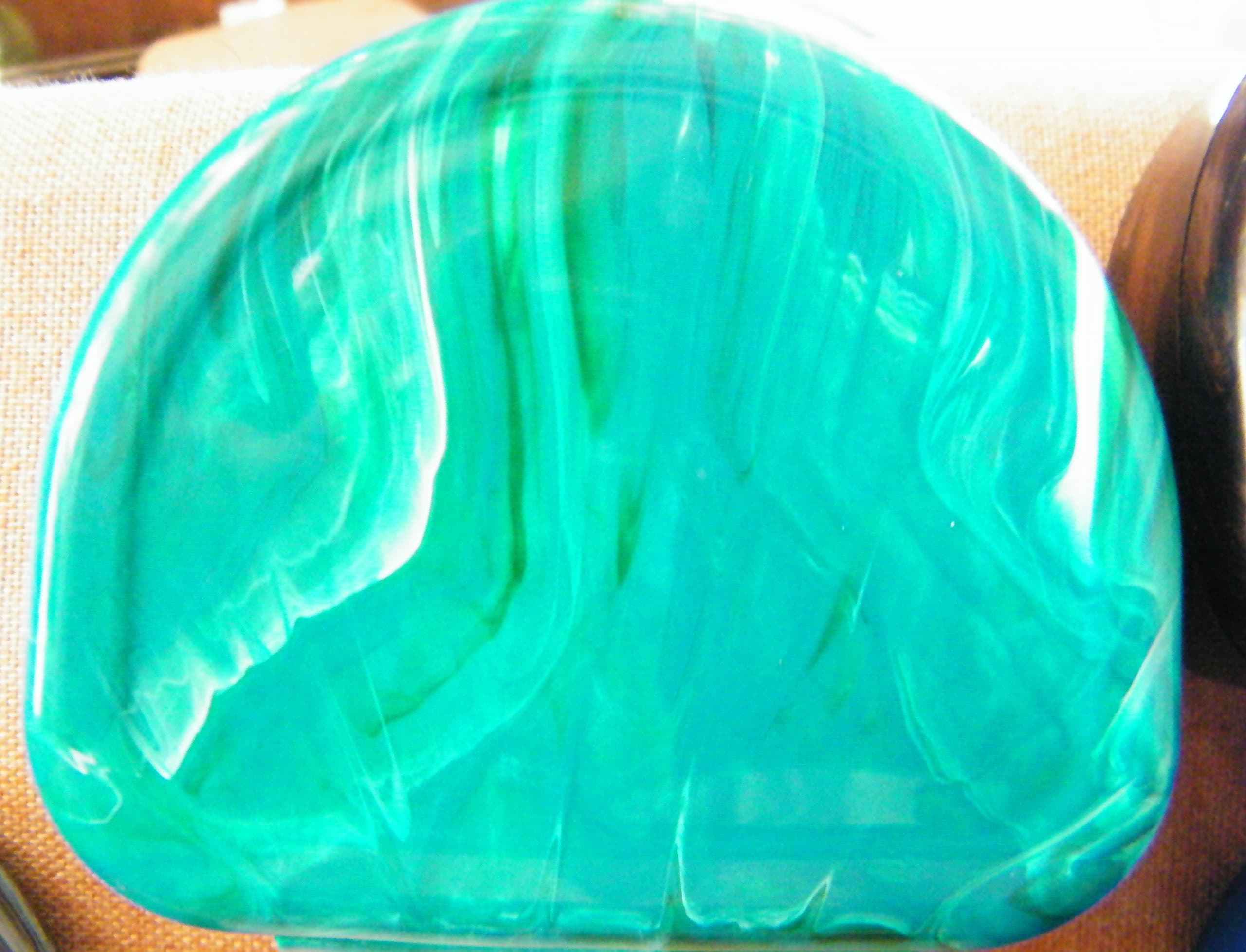 4 x Denture Dental Case Container Box in Designer Turquoise Green White to store 1 upper or lower denture, or mouth guard, or retainer