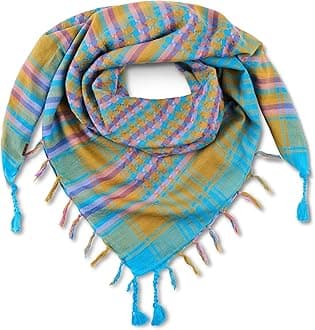 LOVARZI Shemagh Cottons Arab Keffiyeh Tactical Military Scarf Head Neck Face Wrap