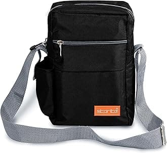 Storite 10 Inch Stylish Padded Mini Sling Bag for Men and Women, Small Passport Travel Bag and Small Sling Bag With Water Bottle Pocket