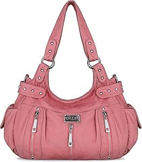 Purses for Women Large Hobo Bags Washed Vegan Leather Shoulder Bag Satchel Tote Top Handle Handbags, H1292