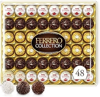 Ferrero Collection, Large Box of Specialties: Ferrero Rocher, Ferrero Rondnoir & Raffaello, Gift Idea ​For Women & Men, Box of 48 (518g)
