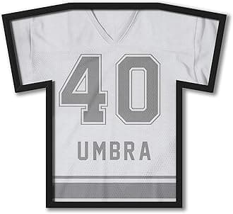 Umbra, Black T-Frame, Unique Sports Display Case To Showcase Adult Sized Football, Baseball, Soccer or Hockey Jerseys (up to XXL), Large