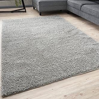 THE RUGS Living Room Rug - Shaggy Soft And Elegant Carpets For The Bedrooms And Kitchen, Easy To Clean, Many Different Sizes (120x170 cm, Grey)