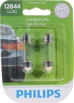 Philips automotive lighting 12844LLB2 LongerLife Miniature Bulb, 2 Count (Pack of 1)