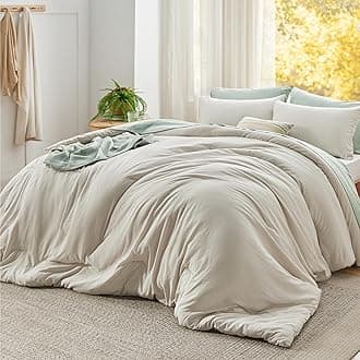 Bedsure Super King Plus Comforter Set, Beige Soft Prewashed Bedding for All Seasons, 3 Pieces GentleSoft™ Bed Set, 1 Lightweight Comforter (128"x120") and 2 Pillowcases (20"x36")