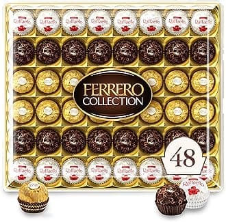 Ferrero Collection, Premium Assorted, Hazelnut, Dark Chocolate and Coconut, 48 Count Premium Treats, 6.1 oz