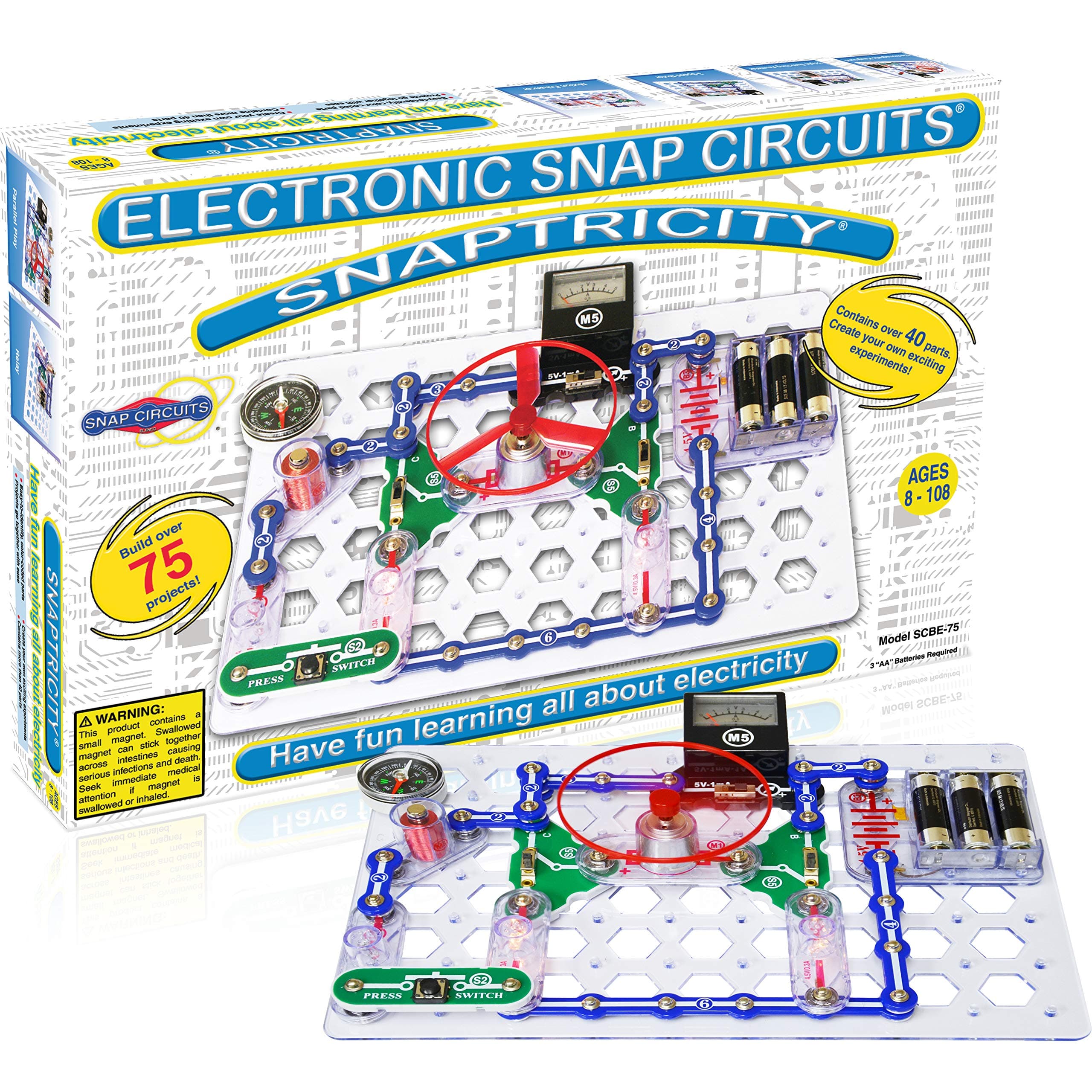 Snap Circuits Snaptricity, Electronics Exploration Kit (Stem Building), For Kids 8+