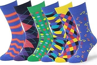 Set of 6 Pairs of Men's Combed Cotton Socks