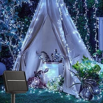 Brightown Solar String Lights, Outdoor Decor (Pure White, 19.6Ft)