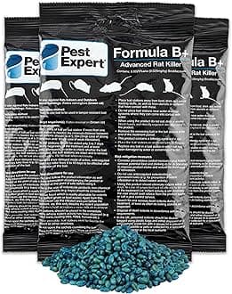 Pest Expert Rat Killer Poison 1.5kg - Formula 'B+' Advanced (15 x 100g) - Fast Acting Maximum Super Strength Single Feed Brodifacoum