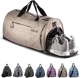 Fitgriff® Sports Gym Bag for Men and Women - with Shoe Compartment & Wet Pocket - Fitness Bag