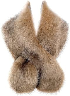 BABEYOND Women's Faux Fur Shawl Party Faux Fur Collar Fur Wraps for Winter Bridal Wedding Cover Up