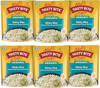 Organic Sticky Rice, 8.8 Ounce, (Pack of 6), Ready to Eat, Microwavable, Vegan, Gluten-Free