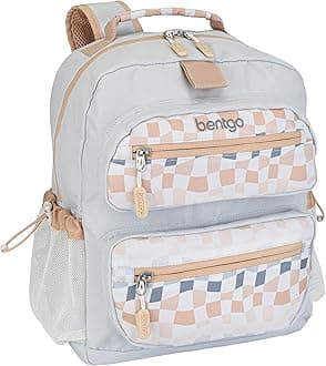 Kids Backpack (Whimsy & Wonder Collection) - Lightweight 14’’ for School, Travel & Daycare - Ideal for Kids 4+, Durable & Water-Resistant, Roomy Interior, Loop for Lunch Bag (Checker Gradient)