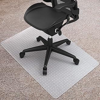 - Kuyal Desk Chair Mat for Carpet, 36'' x 48'' Rectangle Transparent Mats for Chairs Good for Desks, Office and Home, Easy Glide, Protects Floors for Low and No Pile Carpeted Floors