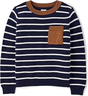 Boys and Toddler Long Sleeve Crew Neck Pullover Sweater