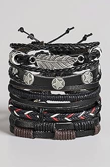 Genuine Leather Bracelet Wraps Casual Skin Friendly Bracelets for Men Boys