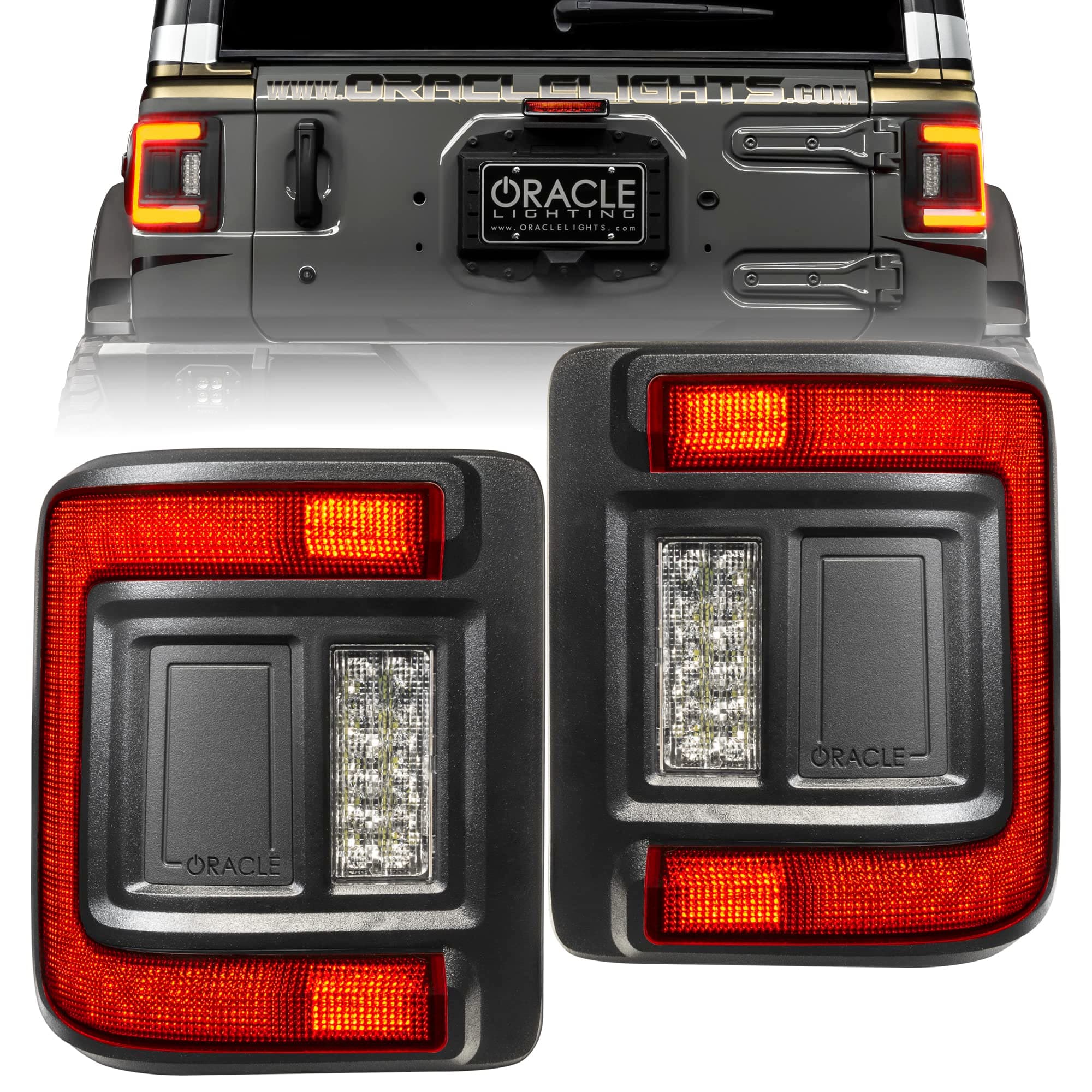 LIGHTING Flush Mount LED Tail Lights for Jeep Wrangler JL (Tinted Lense)