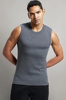 Jockey 9930 Men's Super Combed Cotton Rib Solid Slim Fit Round Neck Muscle Vest