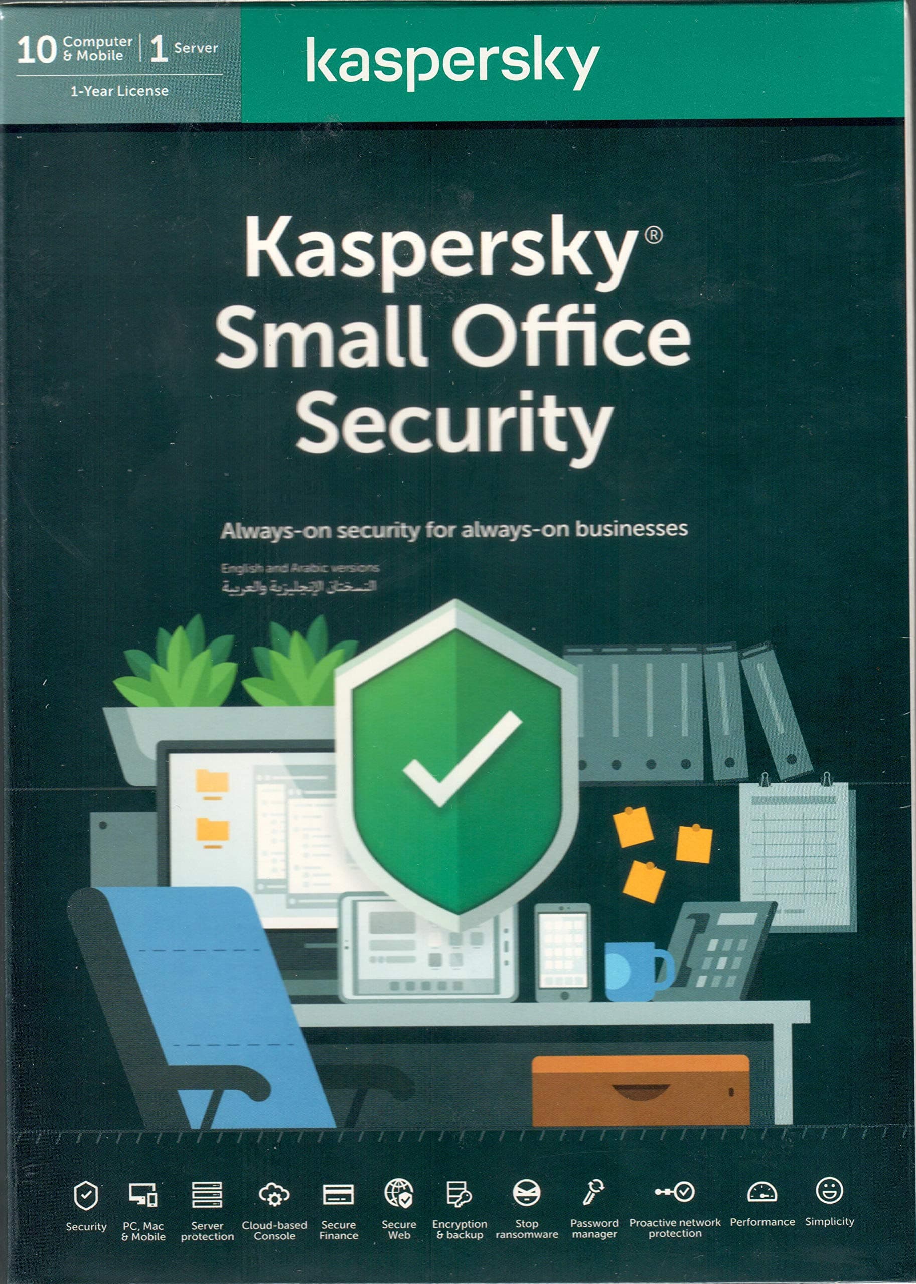 Kaspersky Small Office Security-21 (10 Desktop + 10 Mobile+ 1 Server)