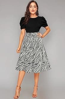 ILLI LONDON Women's A-LINE Knee Length Dress