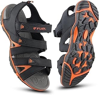 FUEL Sandals & Floaters for Mens & Boys Comfortable & Lightweight Dailywear, Anti-Skid Flexible & Breathable for Running, Walking Stylish Casual Sandal for Outdoor Footwear For Gents (Charlie)