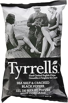 English Potato Chips, Sea Salt and Cracked Black Pepper, 5.3 Ounce