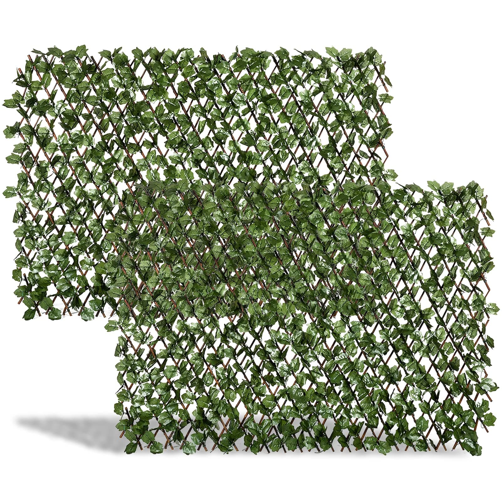 DOEWORKS Expandable Fence Privacy Screen for Balcony Patio Outdoor, Faux Ivy Fencing Panel for Backdrop Garden Backyard Home Decorations - 2PACK