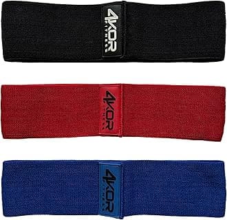 4KOR Fitness Resistance Loop Band Set, Perfect for Crossfit, Yoga, Physical Therapy, and Booty Building