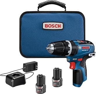Bosch GSB12V-300B22 12V Max Brushless 3/8 In. Hammer Drill/Driver Kit with (2) 2.0 Ah Batteries