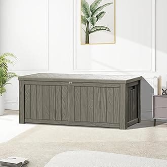 150GAL Brown Large - Capacity Outdoor Deck Box with Lock Hole - Waterproof, SGS - Certified UV Resistance, Ideal for Storing Multiple Patio Furniture Sets and Seasonal Decor, Hassle - Free Setup