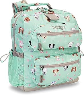 Kids Backpack - Lightweight 14” Backpack in Fun Prints for School, Travel, & Daycare, Ideal for Ages 4+, Roomy Interior, Durable & Water-Resistant Fabric, & Loop for Lunch Bag (Puppy Love)