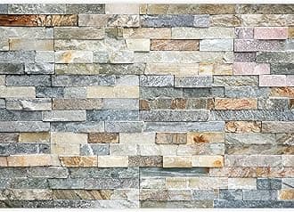 wall26 - Decorative Tiles Made from Natural Granite Stone - Removable Wall Mural | Self-Adhesive Large Wallpaper - 66x96 inches