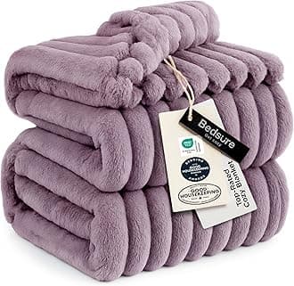 Bedsure GentleSoft Light Purple Fleece Blanket for Couch - Cozy Soft Blankets for Women, Cute Small Throws for Girls, 108x90 Inches