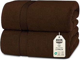 Utopia Towels - Soft Cotton Extra Large Bath Towel 35 x 70 inches Bath Sheet (Dark Brown, 2)