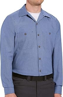 Red Kap Men's Industrial Lined Collar Work Shirt