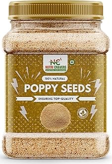 Nutri Cravers Poppy Seeds 500gm | Indian Posto Dana | 100% Pure Whole Khus Khus | Khas Khas Jar Pack