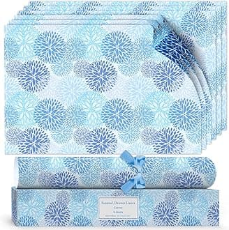Fresh Cotton Scented Paper Liners Gift Set - 6 Fragrant Sheets for Home Drawers & Dresser Shelves