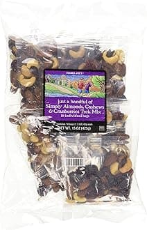 Trader Joe's Just A Handful of Simply The Best Almonds, Cashews & Cranberries Trek Mix 10 Individual Bags