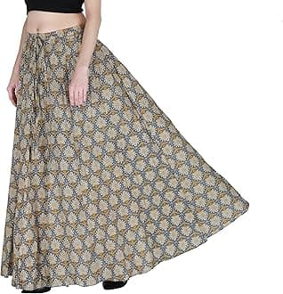 Sttoffa Cotton Printed Women Wear Maxi Long Skirt 40" inch Full Length