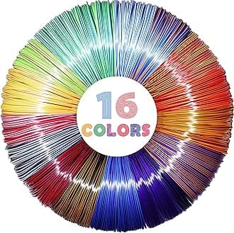 MIKA3D 2 Dual Color in 1 Silk PLA Filament Refill Sample Pack, 16 Unique Colors, 4m Each, Total 64m, 1.75mm Diameter, 160g