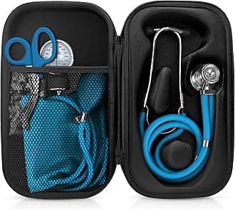 ASA TECHMED Medical Starter Kit – Stethoscope, Durable Blood Pressure Monitor, EMT Shears & Protective Carrying Case – Ideal for Healthcare Students & Professionals, Sea Breeze