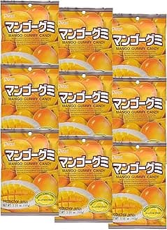 Kasugai Mango Gummy Candy 3.59oz (9 Pack)