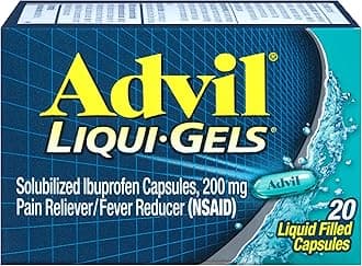 Liqui-Gels Pain Reliever and Fever Reducer, Pain Medicine for Adults with Ibuprofen 200mg for Headache, Backache, Menstrual Pain and Joint Pain Relief - 20 Liquid Filled Capsules