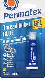 24005 Threadlocker Blue Gel Medium Strength,Thread Lock & Screw Glue for Bolts Nuts & Fasteners to Prevent Loosening & Corrosion, Removable w/Hand Tools 5 g