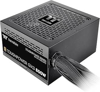 Toughpower GX3 850W 80Plus Gold SLI/Crossfire Ready ATX 3.0 Power Supply; PCIe5 12VHPWR Connector Included; 5 Year Warranty; PS-TPD-0850NNFAGU-3