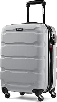Omni PC Hardside Expandable Luggage with Spinner Wheels, Silver, Carry-On 20-Inch
