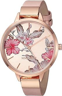 Nine West Floral Rose Goldtone Watch