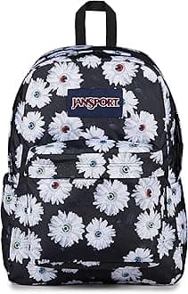 JanSport SuperBreak Plus Backpack with Padded 15-inch Laptop Sleeve and Integrated Bottle Pocket - Spacious and Durable Daypack for Work and Travel - Eyeball Blossom